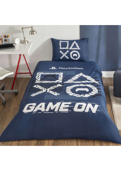Taç Lisanslı Playstation Game On Tek Kişilik Pamuk Nevresim Takımı 120
