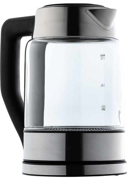 Dijital Cam Su Isıtıcı 1.7l 2200W Ayarlanabilir Isı Çift Cam Tasarım Gri indirimleri
