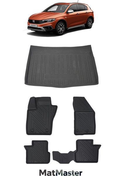 Fiat Egea Cross 2025 Model 5d Premium Ekstra Havuzlu Paspas ve Bagaj Havuzu Set