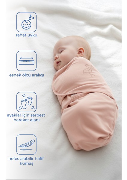 Babyjem İnterlog Pamuklu Kundak Somon