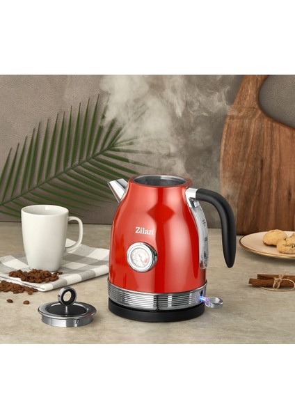 Retro Su Isıtıcısı, 1,7l, 2200W, Şık Kırmızı Tasarım fiyatları