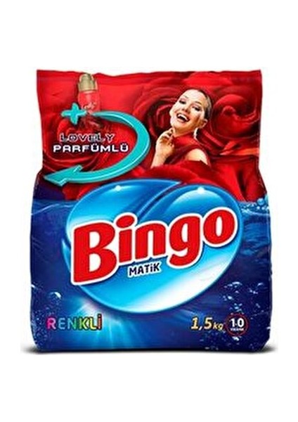 Renkli Toz Çamaşır Deterjanı 1,5 Kg 10 Yıkama Parfümlü Etkili Temizlik fırsatları