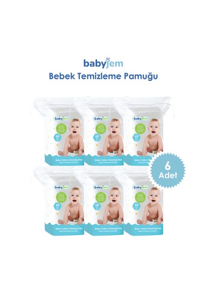 Babyjem 6'lı Bebek Temizleme Pamuğu 866