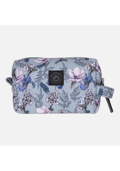 Mavi Çiçek Desenli Makyaj ve Kozmetik Çantası, Şık ve Kullanışlı Tasarım modelleri