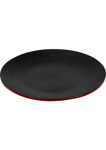 Döküm Yuvarlak Servis Tabağı ÇAP(Ø)25CM.-BORDO