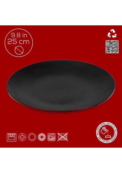 Döküm Yuvarlak Servis Tabağı ÇAP(Ø)25CM.-BORDO fırsatları