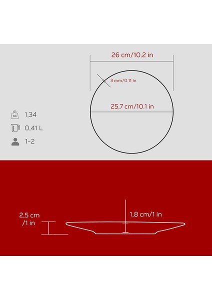 Döküm Yuvarlak Servis Tabağı ÇAP(Ø)25CM.-BORDO indirimleri