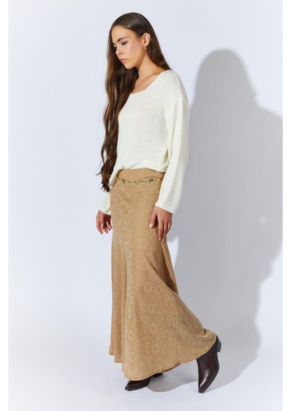 Kadın Bej Içi Mini Etekli Dilimli Tül Etek fırsatları