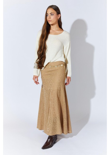 Kadın Bej Içi Mini Etekli Dilimli Tül Etek indirimleri