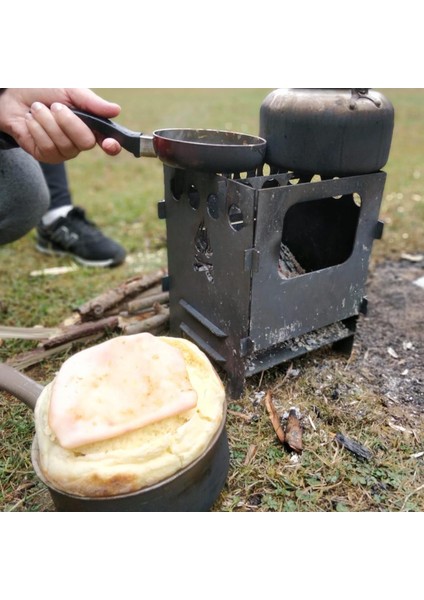Xl Ateş Kutusu Çok Yakıtlı Taşınabilir Katlanır Kamp Ocağı Çınar Extreme