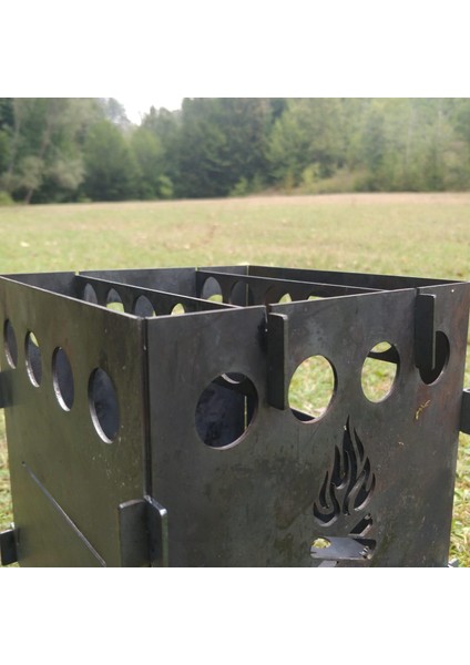 Xl Ateş Kutusu Çok Yakıtlı Taşınabilir Katlanır Kamp Ocağı Çınar Extreme