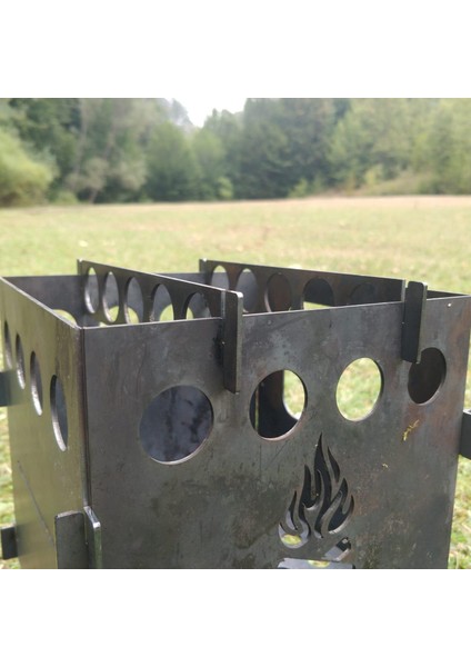 Xl Ateş Kutusu Çok Yakıtlı Taşınabilir Katlanır Kamp Ocağı Çınar Extreme