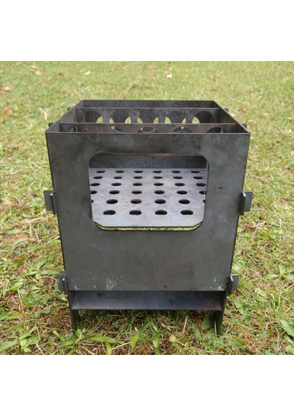 Xl Ateş Kutusu Çok Yakıtlı Taşınabilir Katlanır Kamp Ocağı Çınar Extreme