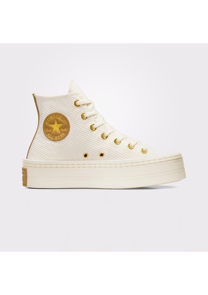 Chuck Taylor All Star Move Kadın Krem Günlük Platform Sneaker.286