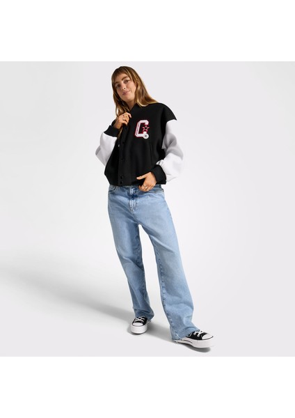 Kadın Dik Yaka Siyah Bomber Ceket.001 indirimleri