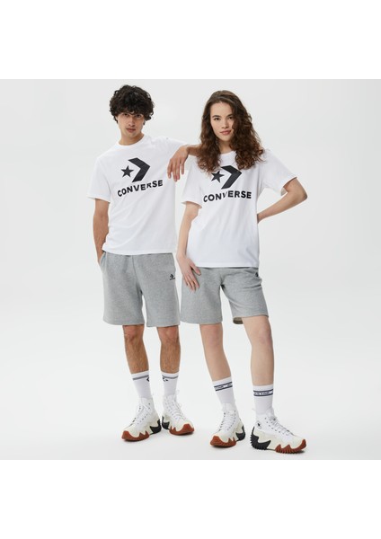 Go-To Star Chevron Standard-Fit Unisex Beyaz Günlük T-Shirt.102