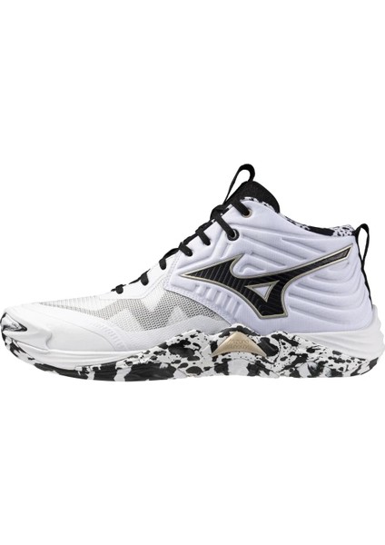 Wave Momentum Elite Mıd Unisex Voleybol Ayakkabısı Beyaz / Desenli