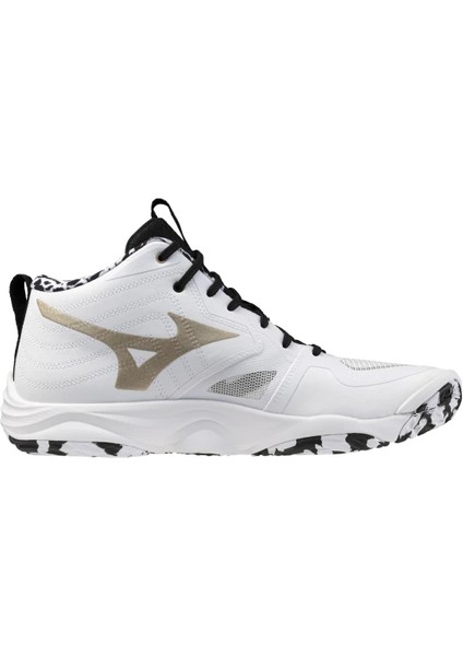 Wave Momentum Elite Mıd Unisex Voleybol Ayakkabısı Beyaz / Desenli modelleri