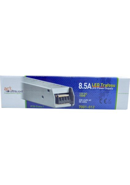 8,5A Slim Led Trafosu (100W) 12V