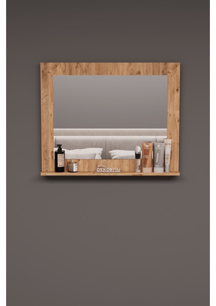 DF06102AC Raflı Dekoratif Duvar Aynası Makyaj Aynası fiyatları