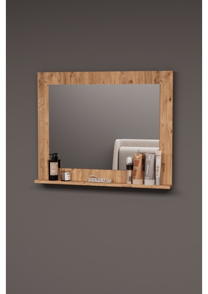 DF06102AC Raflı Dekoratif Duvar Aynası Makyaj Aynası modelleri