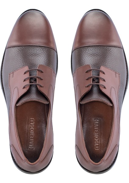 Kahverengi Klasik 100% Hakiki Deri Bağcıklı Ayakkabı fiyatları