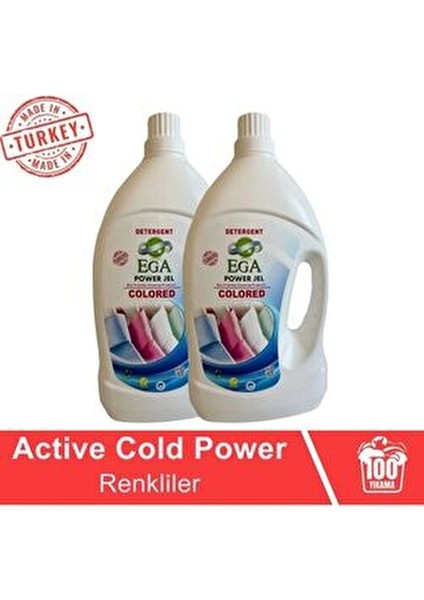 Power Jel Renkli Sıvı Çamaşır Deterjanı 3900 ml Doğal İçerik ile 100 Yıkama modelleri