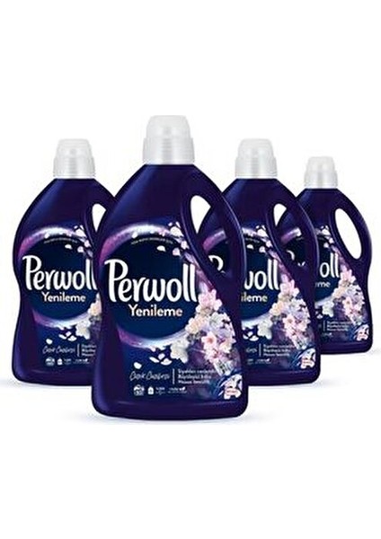 Yenileme Sıvı Çamaşır Deterjanı 4'lü Set 200 Yıkama Çiçek Cazibesi Koyu Renkler modelleri