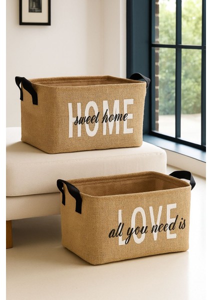 2'li Set Jüt, Dolap Içi Çamaşır Çocuk Odası Oyuncak Düzenleyici Katlanır, Saklama Sepeti Organizer fiyatları