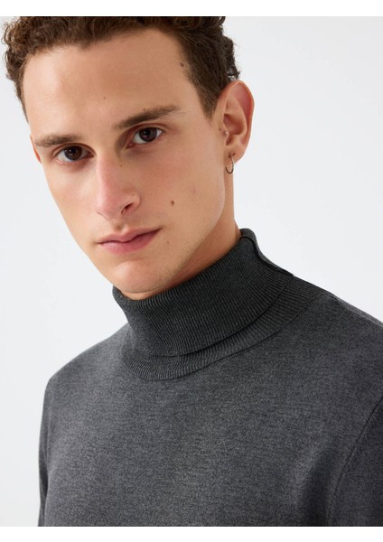 Regular Fit Antrasit Erkek Kazak LF2041623 fırsatları