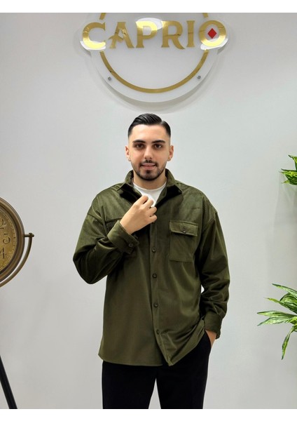 Erkek Kadife Kumaş Kışlık Gömlek Yeni Sezon Oversize Gömlek Renk Solması Yapmaz fiyatları