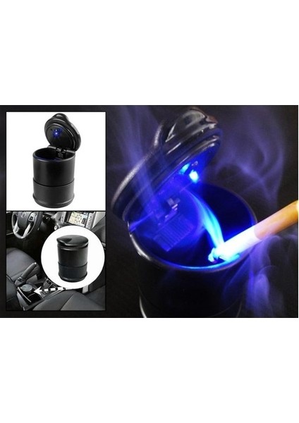 Proton Compact Uyumlu Mavi Işıklı Kapaklı Siyah Küllük-Kumbara fiyatları