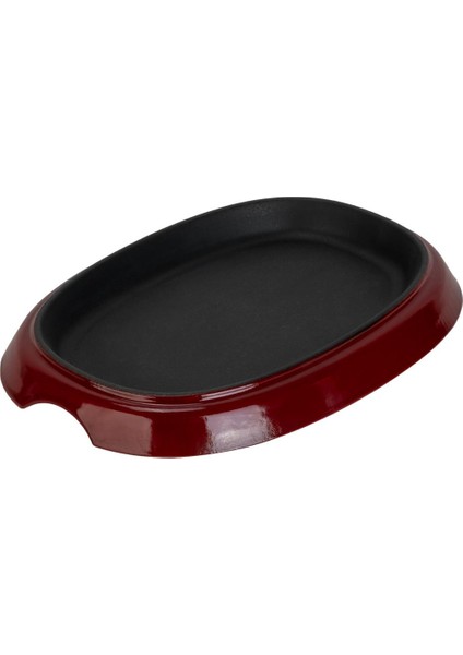 Döküm Oval Fajita Tabağı Ölçü 12X19CM.-BORDO fiyatları