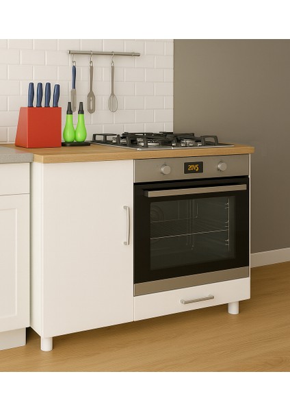 Modern Ankastre Fırın ve Ocak Dolabı Suntalam Malzeme ile Çok Amaçlı Kullanım fırsatları