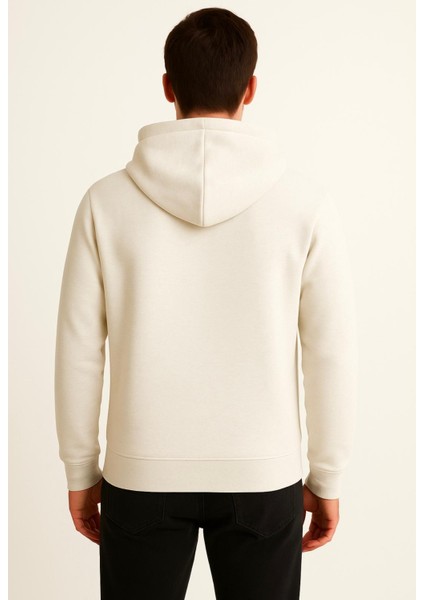 Erkek Krem Kapüşonlu SWEATSHIRT-W1108 modelleri