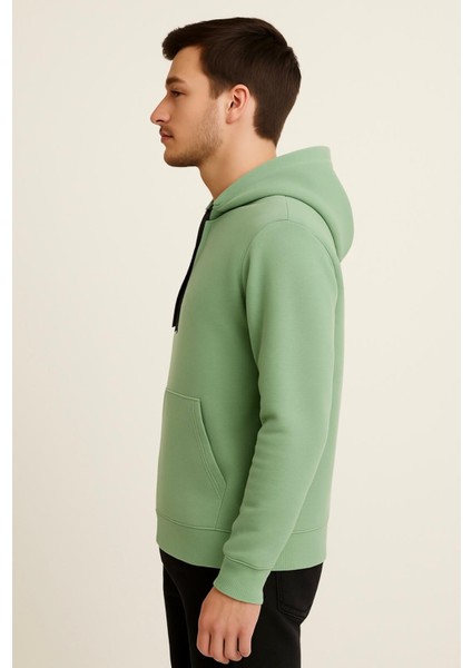 Erkek Yeşil Kapüşonlu SWEATSHIRT-W1108 fiyatları