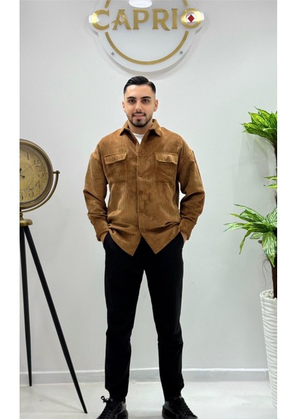 Erkek Kadife Kumaş Kışlık Gömlek Yeni Sezon Oversize Gömlek Renk Solması Yapmaz modelleri