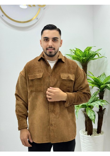 Erkek Kadife Kumaş Kışlık Gömlek Yeni Sezon Oversize Gömlek Renk Solması Yapmaz fırsatları