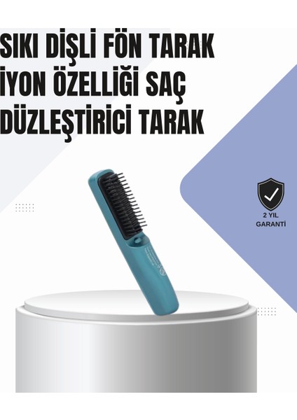 3D Dişli Saç Düzleştirici Tarak – USB Şarjlı Kompakt Tasarım