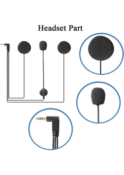 Jack Girişli 3.5mm Intercom Kulaklığı BT31,BT22,BT35 Uyumlu Motorsiklet Kask Yedek Mikrofon - Lisinya