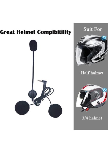 Jack Girişli 3.5mm Intercom Kulaklığı BT31,BT22,BT35 Uyumlu Motorsiklet Kask Yedek Mikrofon - Lisinya modelleri