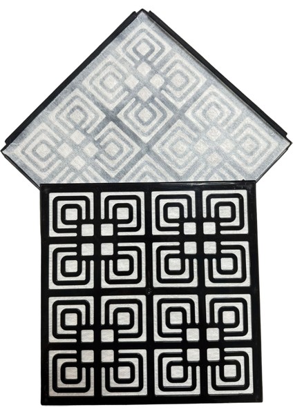 30X30 Clip-In Yonca Siyah Dekoratif Asma Tavan Tam Takım 10 M2