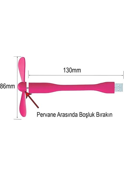 PM-20579 Taşınabilir Esnek USB Mini Fan Vantilatör (Powerbank - Laptop) fiyatları