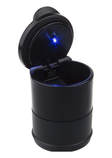 Fiat / Tofaş Murat 131 Uyumlu Mavi Işıklı Kapaklı Siyah Küllük-Kumbara