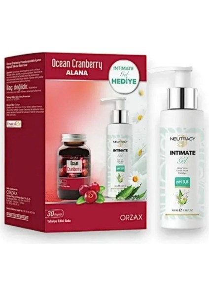 Asfstore Ocean Cranberry Turna Yemişi Ekstresi 30 Kapsül + Neutracy Intim Jel 100 ml Hediyeli