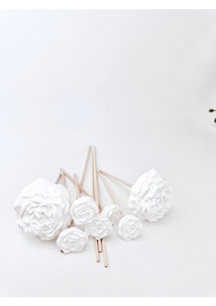 Dekoratif Büyük Karışık Çiçek Bambu Çubuk 10'lu