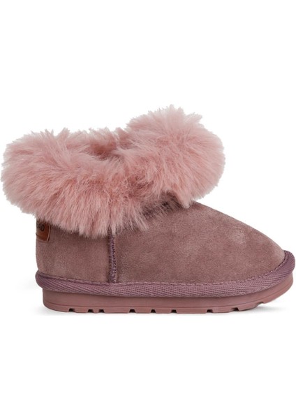 Slide BUCK3062-BH009 Kürklü Çocuk Botu - Toz Pembe