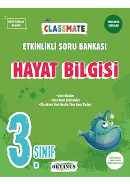 3. Sınıf Hayat Bilgisi Classmate Etkinlikli Soru Bankası