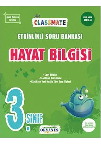 3. Sınıf Hayat Bilgisi Classmate Etkinlikli Soru Bankası fiyatları