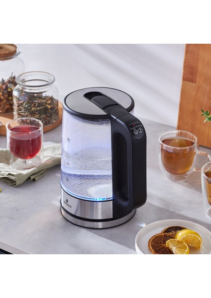 5 Kademe Sıcaklık Ayarlı Cam Su Isıtıcı ve LED Işıklı 2200W indirimleri